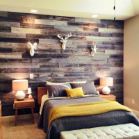 mur de chambre en bois